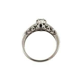 Bague Or Blanc 18 Ct & Diamants