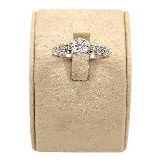 Bague Or Blanc 18 Ct & Diamants
