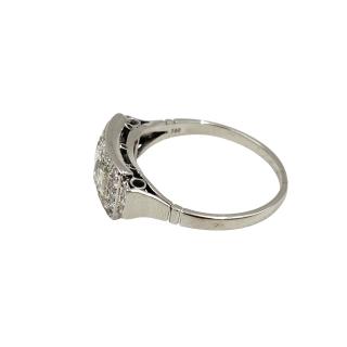 Bague Or Blanc 18 Ct & Diamants