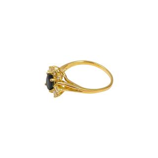 Bague Or 18 Ct Diamants&Saphir