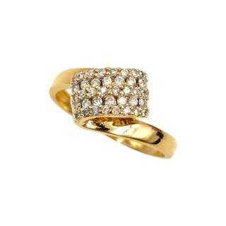 Bague Or Jaune 18 Ct & Diamants
