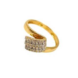 Bague Or Jaune 18 Ct & Diamants