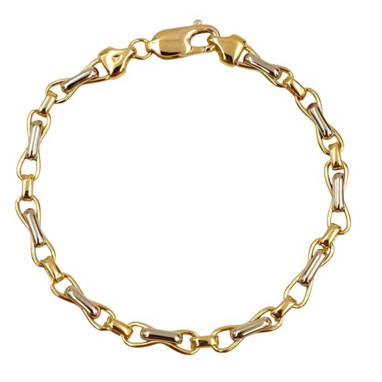 Bracelet Or Jaune&Blanc 18 Ct