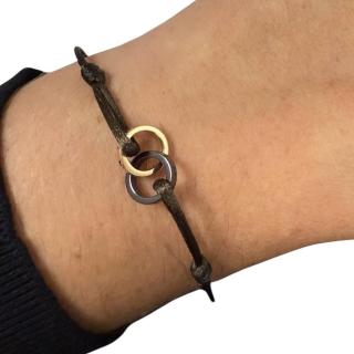 Cartier bracelet Double Love sur cordon