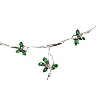 Collier Or Blanc 14 Ct & Tourmalines