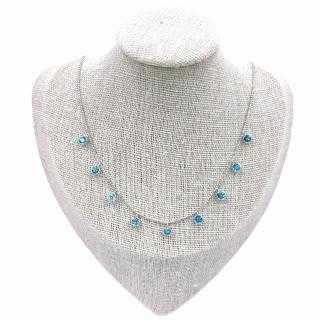 Collier Or Blanc 14 Ct & Tourmalines