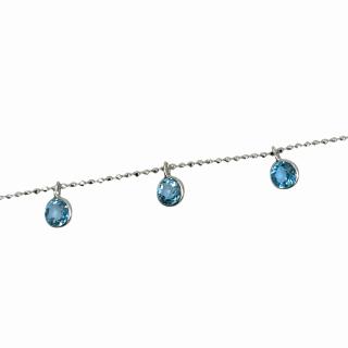 Collier Or Blanc 14 Ct & Tourmalines