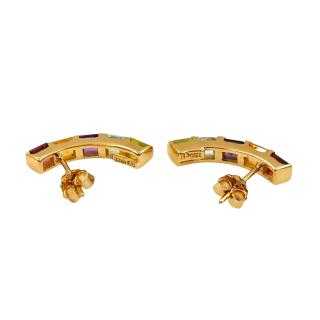 Boucles d'Oreilles Or 18 Ct & Tourmalines