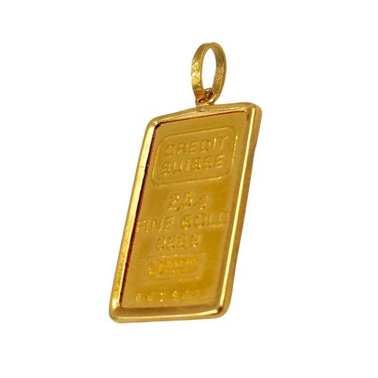 Pendentif Lingotin Or 24 Ct