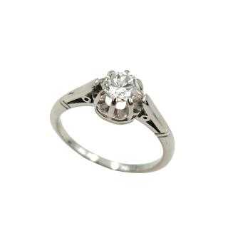 Bague Or Blanc 18 Ct&Diamant