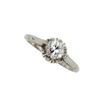 Bague Or Blanc 18 Ct&Diamant