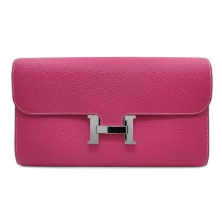 Portefeuille Constance Long Veau Hermès