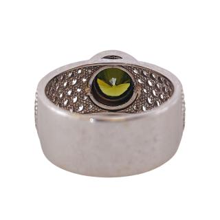 BAGUE OR BLANC 14 CT