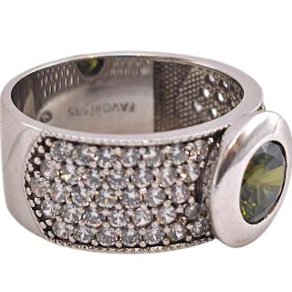 BAGUE OR BLANC 14 CT