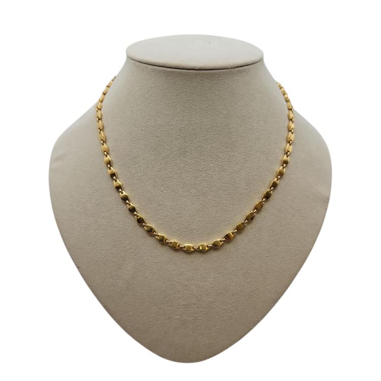COLLIER OR 18 CT MAILLONS "TORTUE"