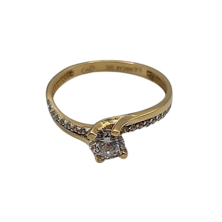 BAGUE OR JAUNE 14 CT