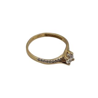 BAGUE OR JAUNE 14 CT