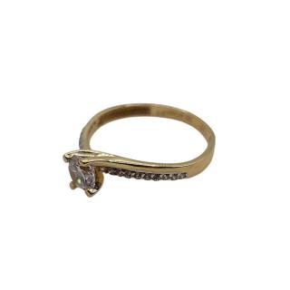 BAGUE OR JAUNE 14 CT
