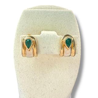 Boucles D'Oreilles Or 18 ct & Emeraude