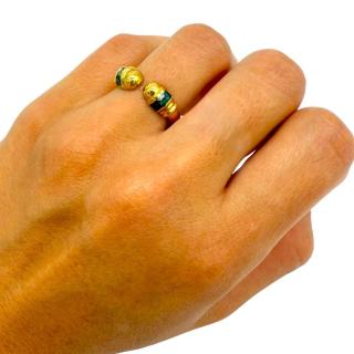 Bague Or 18Ct & Emeraudes