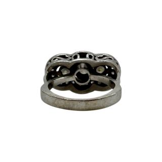 Bague Or blanc 14ct + diamants