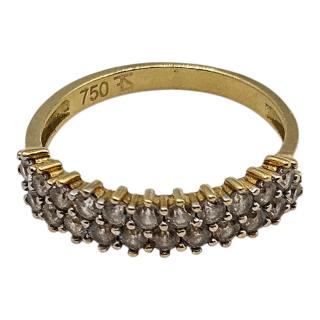 BAGUE OR JAUNE 18 CT