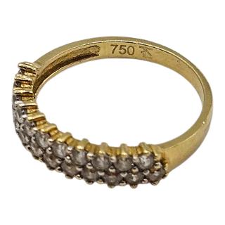 BAGUE OR JAUNE 18 CT