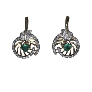 BO OR 9K 3.45GRS DIAMANTS EMERAUDE