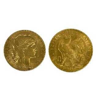 Pièce en or Napoléon 20 Francs