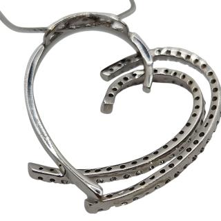 COLLIER OR BLANC 18 CT ET PENDENTIF DIAMANTS