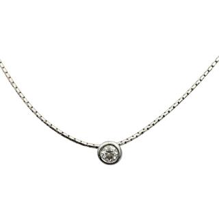 Collier Or Blanc 18Ct & Diamant