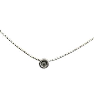Collier Or Blanc 18Ct & Diamant
