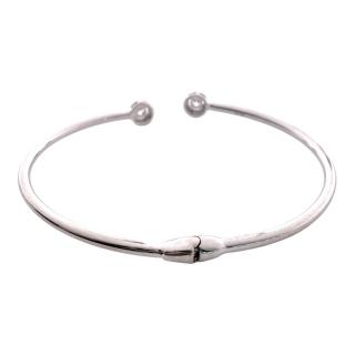 Bracelet Jonc Or Blanc 18ct & Diamants