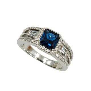 Bague Or 18 Ct Saphir&Diamants