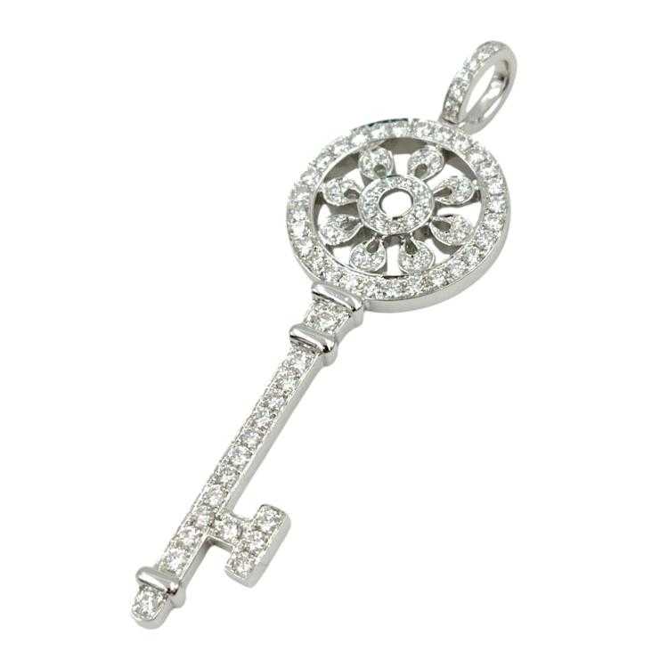 Pendentif Or Blanc 18 Ct & Diamants