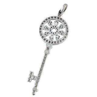 Pendentif Or Blanc 18 Ct & Diamants
