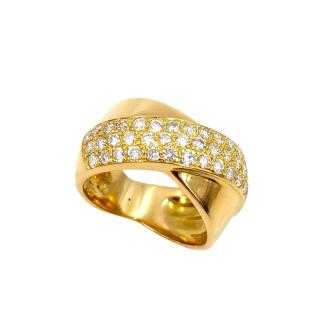 Bague Or Jaune 18 Ct & Diamants