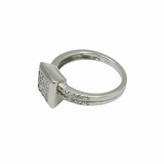 Bague Or Blanc 18 Ct & Diamants