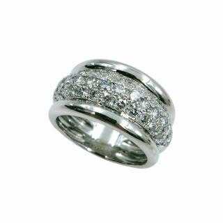 Bague Or Blanc 18 Ct & Diamants