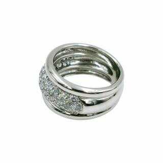 Bague Or Blanc 18 Ct & Diamants