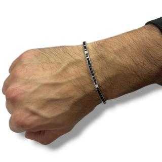 Bracelet or blanc 18ct avec diamants et saphirs
