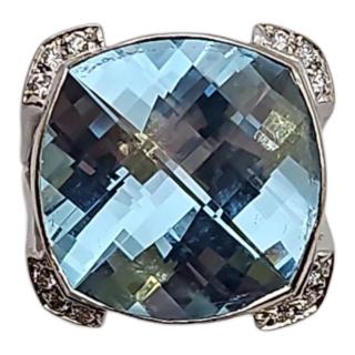 BAGUE OR BLANC 18 CT ET DIAMANTS