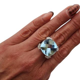 BAGUE OR BLANC 18 CT ET DIAMANTS