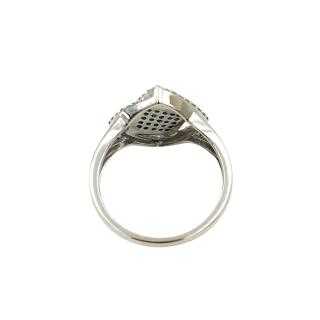 Bague Or Blanc 14 Ct & Diamants