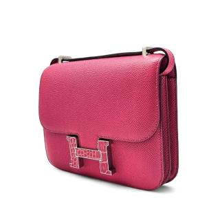 Sac à main Constance III Mini Epsom 18 Rose Mexico