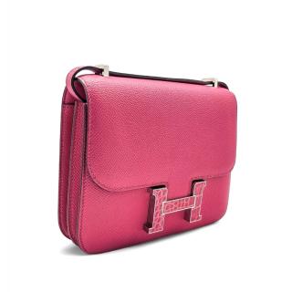 Sac à main Constance III Mini Epsom 18 Rose Mexico