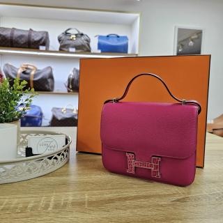 Sac à main Constance III Mini Epsom 18 Rose Mexico