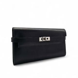 Portefeuille Hermès Kelly Box Black