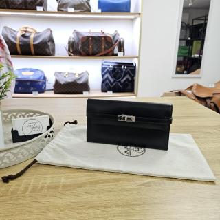 Portefeuille Hermès Kelly Box Black