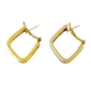 Boucles d'Oreilles Or Jaune 18 Ct & Diamants